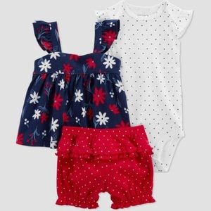 Carters 3 piece infant girl set